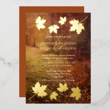Herbstspur Ahorn Blätter Akzente Hochzeit