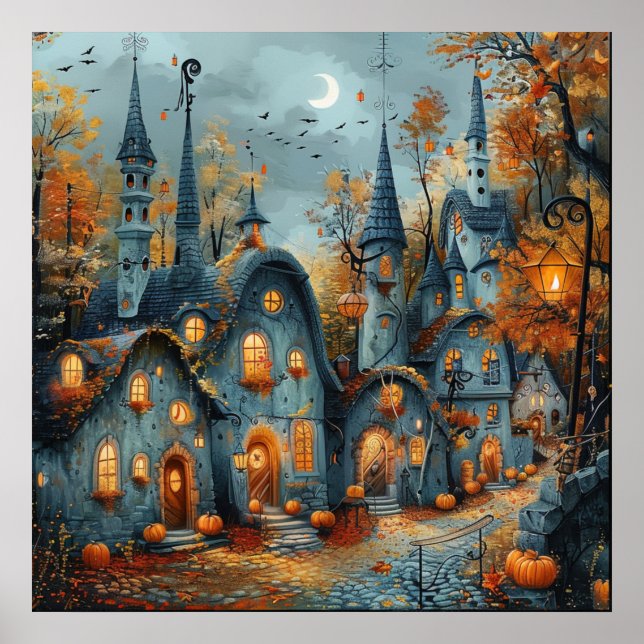 Herbststadtbild Poster (Vorne)