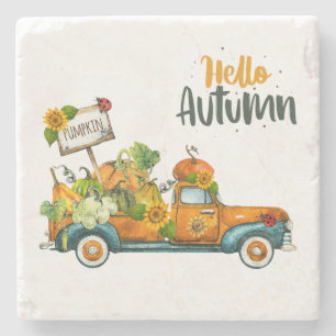 Herbststein-Untersetzer, Herbst-Wohngestaltung Steinuntersetzer