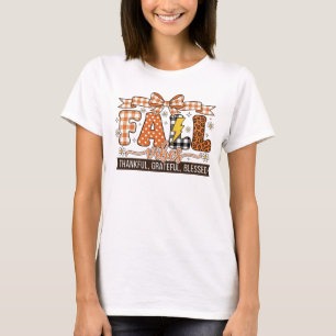 Herbststimmung Dankbar Gesegnet Blätter, retro T-Shirt