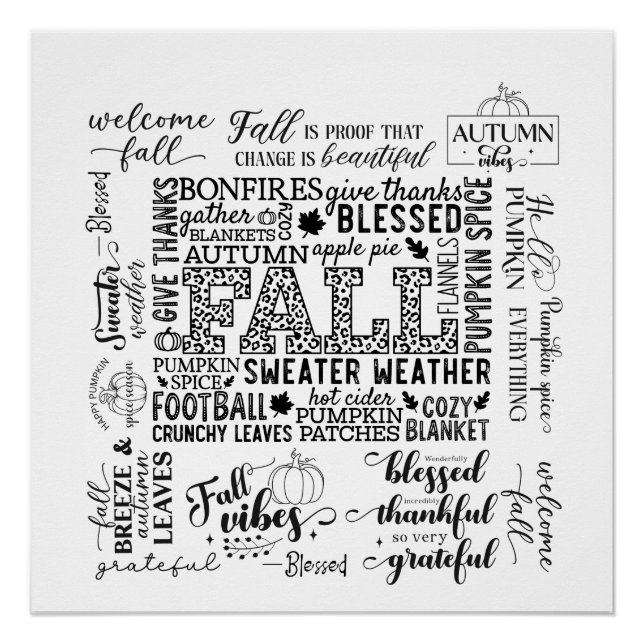 Herbststimmung-Digitaler Download Poster (Vorderseite)
