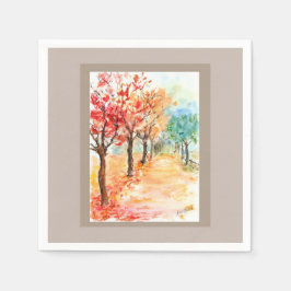 Herbststraße Serviette