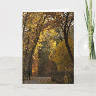 HerbstStroll durch Greenough Park Feiertagskarte