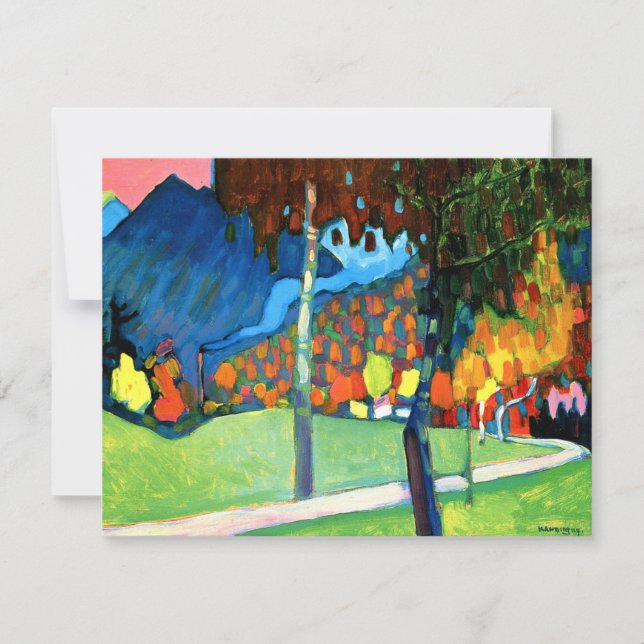 Herbststudium in Oberau, Kunstwerk von Kandinsky Karte (Vorderseite)