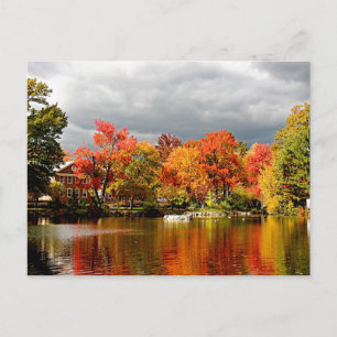 Herbststurm kommt postkarte