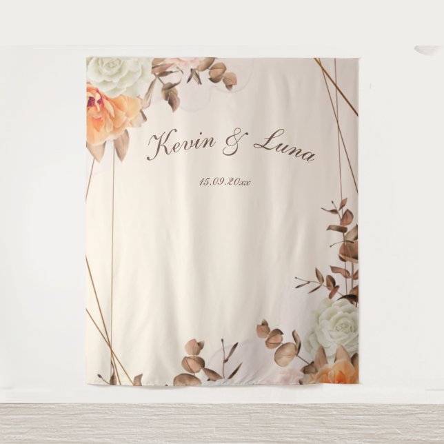 Herbstsymphonie Hochzeitswoche Foto Hintergrund Wandteppich (Vorderseite)
