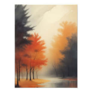 Herbstsymphonie in Brushstrokes Fotodruck