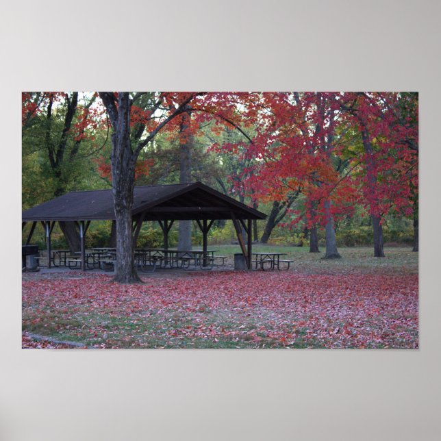 Herbsttag in Park Poster (Vorne)