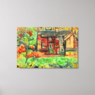 Herbsttag in Wales auf Leinwand