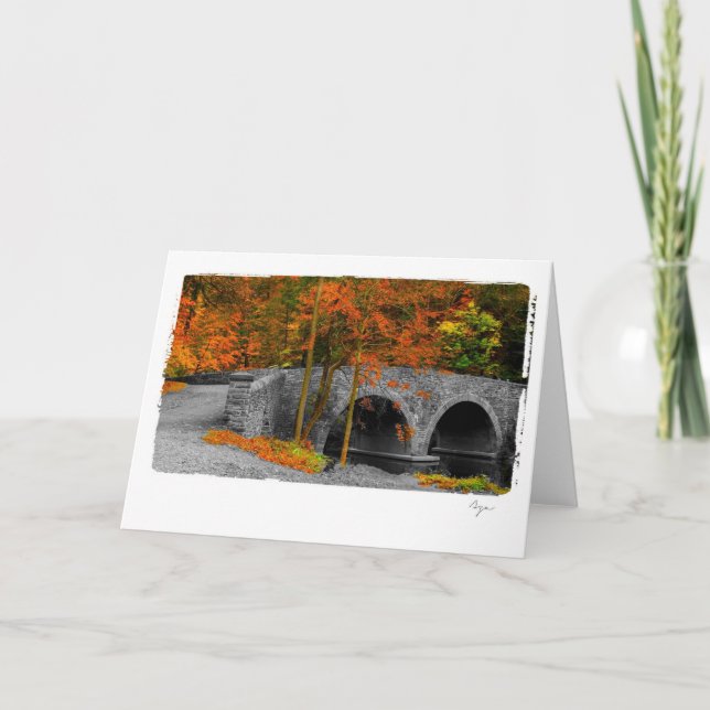 Herbsttagesraum-Anlassphotographie Karte (Vorderseite)