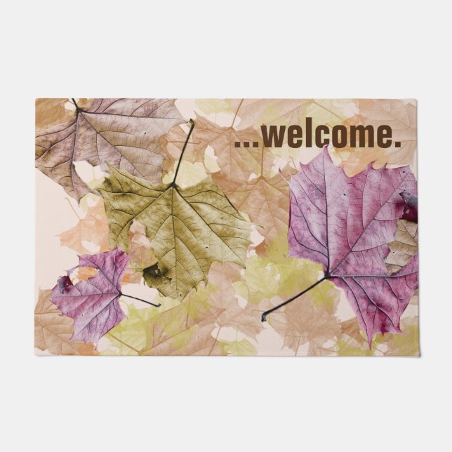 Herbsttarnung "fallende Blätter" DOOR MAT Fußmatte (Vorderseite)