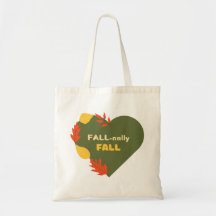 Herbsttasche mit Herz, Blätter