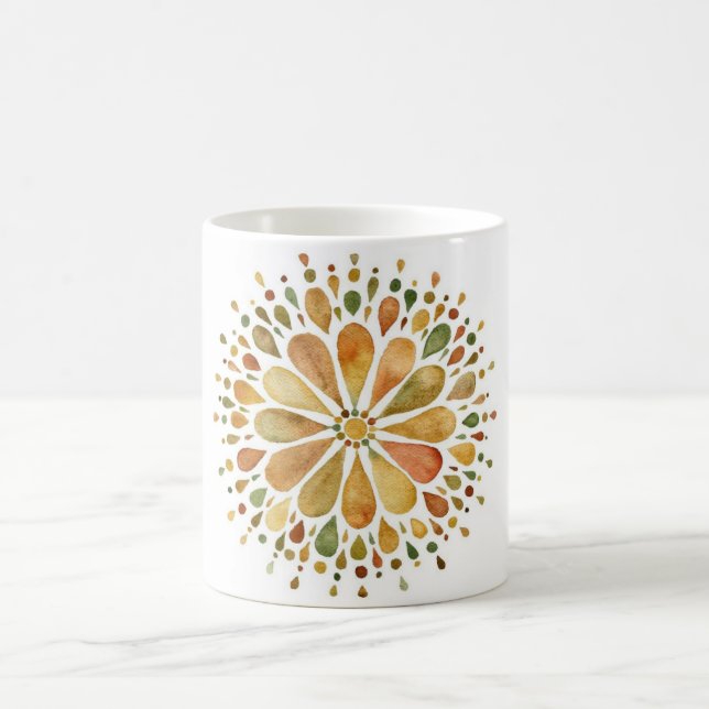 Herbsttasse mit farbigem Kreis  Kaffeetasse (Mittel)