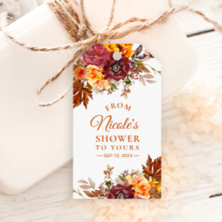 Herbstthema von meiner Dusche bis zu Ihrem Tag Geschenkanhänger