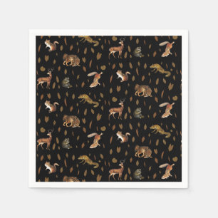 Herbsttiere Herbstleaves Party Serviette