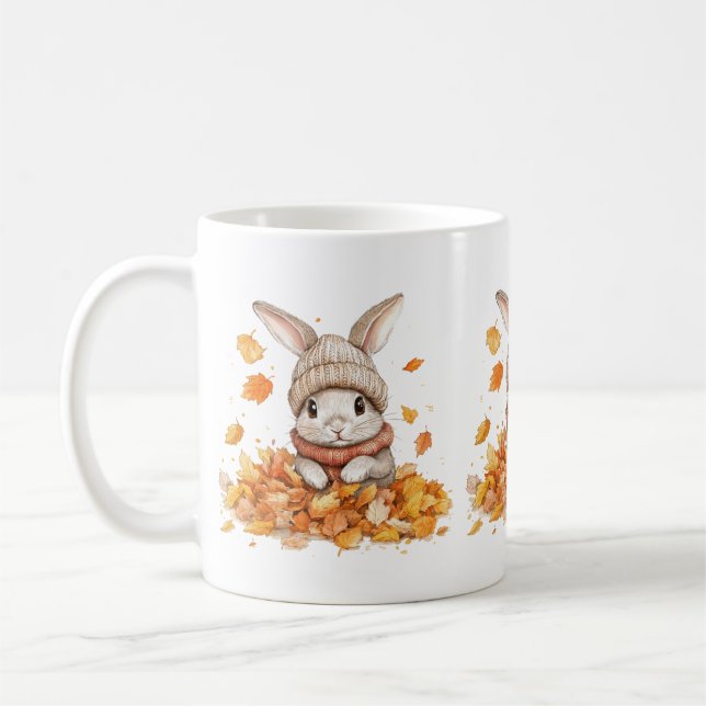 Herbsttiere Kaffeepause Tasse (Links)