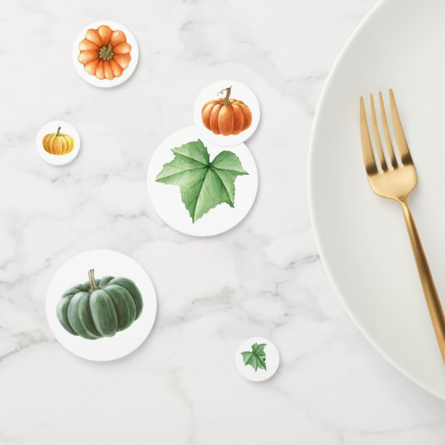 Herbsttisch-Scatter mit Aquarellfarben für den Fal Konfetti (Gruppe)