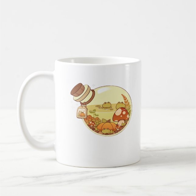 Herbsttrank Mit Fröschchen Klassisch Kaffeetasse (Links)