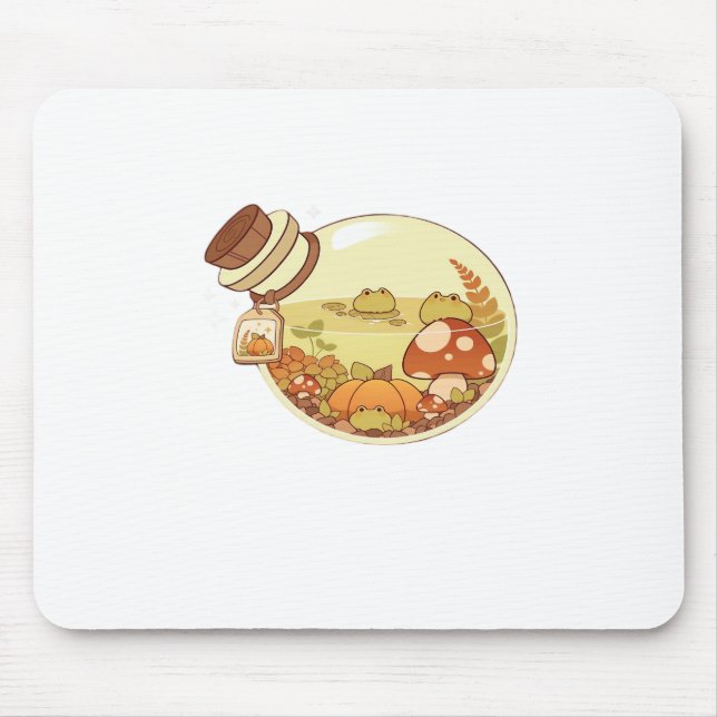Herbsttrank Mit Fröschchen Klassisch Mousepad (Vorne)
