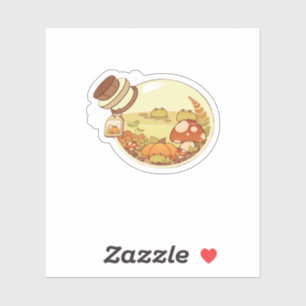 Herbsttrank Mit Fröschen Klassiker Aufkleber