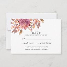 Herbsttraum | Auswahl des Hochzeitssegments RSVP Karte