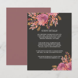 Herbsttraum | Elegant Wedding GÄSTEDETAILS Einladung