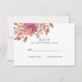 Herbsttraum | Klassische Hochzeit-UAWG RSVP Karte