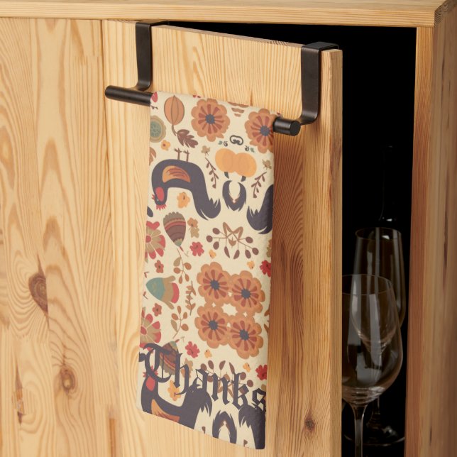 Herbstüberfluss Geschirrtuch (Drittel gefaltet)