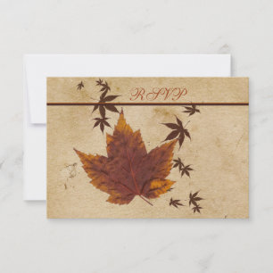 Herbstübergänge auf IMITATEN - Papierantwortkarte RSVP Karte