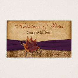 Herbstüberholt IMITATE Burlap-Gastgeschenk Hochzei