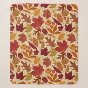 Herbstunterschied auf Beige Sherpadecke