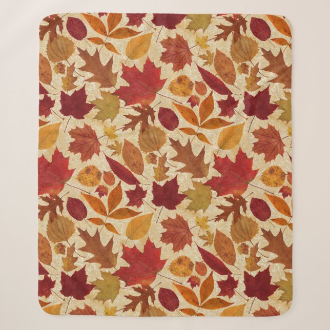 Herbstunterschied auf Beige Sherpadecke (Vorderseite)