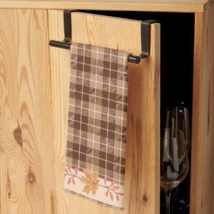 Herbstunterschiede auf Kariert Geschirrtuch