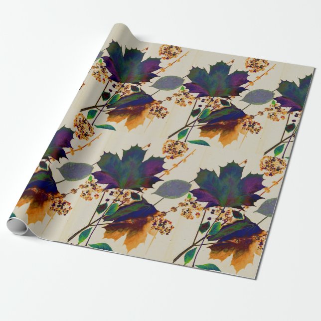 Herbstunterschiede in Royal Colors Geschenkpapier (Ungerollt)