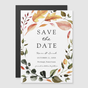 Herbstunterschiede Save the Date Magneteinladung