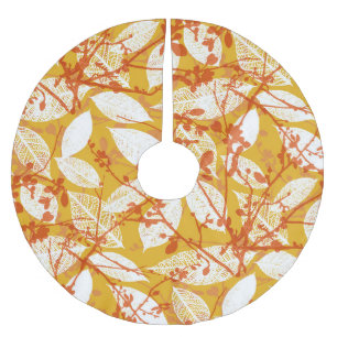 Herbstunterschiede: Vintage Wiederholung Polyester Weihnachtsbaumdecke