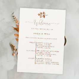 Herbsturlaub Elegante Hochzeit im Herbst Boho Einladung