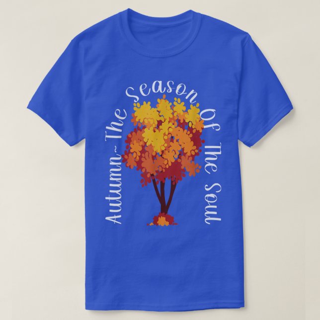 Herbsturlaub Saison des Souls Fall Tree Leaf T-Shirt (Design vorne)