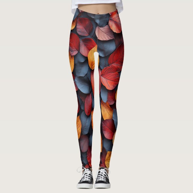 Herbstverlässt Leggings (Vorderseite)