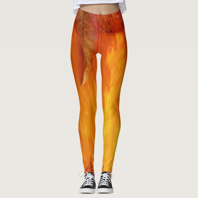Herbstverlässt Leggings (Vorderseite)