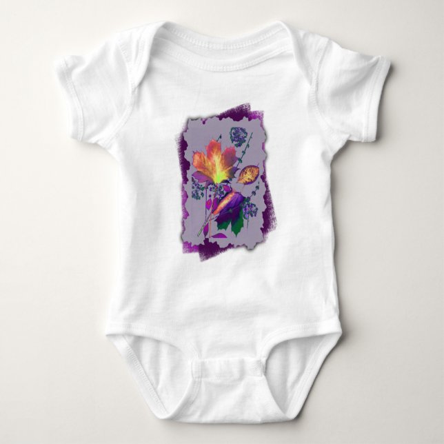 Herbstverläufe in Lilac mit Lila Baby Strampler (Vorderseite)