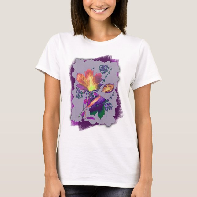 Herbstverläufe in Lilac mit Lila T-Shirt (Vorderseite)
