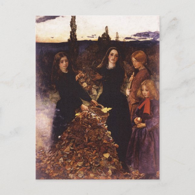 Herbstverläufe von John Everett Millais Postkarte (Vorderseite)