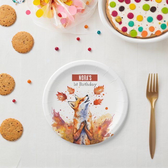 Herbstvibes Fox - Geburtstagsparty - Pappteller (Von Creator hochgeladen)
