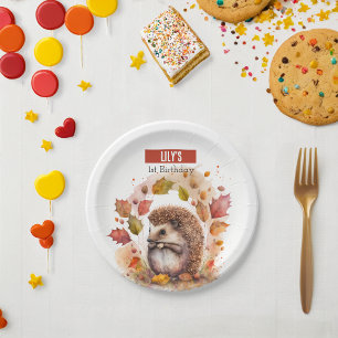 Herbstvibes Igel - Geburtstagsparty - Pappteller