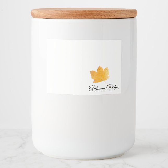 Herbstvibes Lebensmitteletikett (Vorderseite)