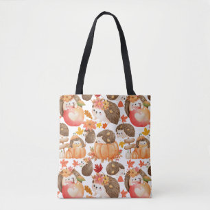Herbstvibes Muster Porcupine Tasche