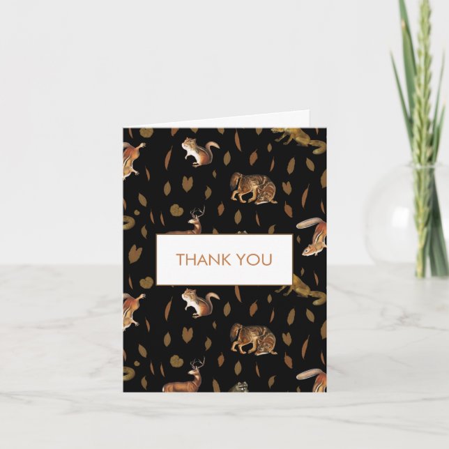 Herbstvieh - Herbstlebewesen dank Karte (Vorderseite)