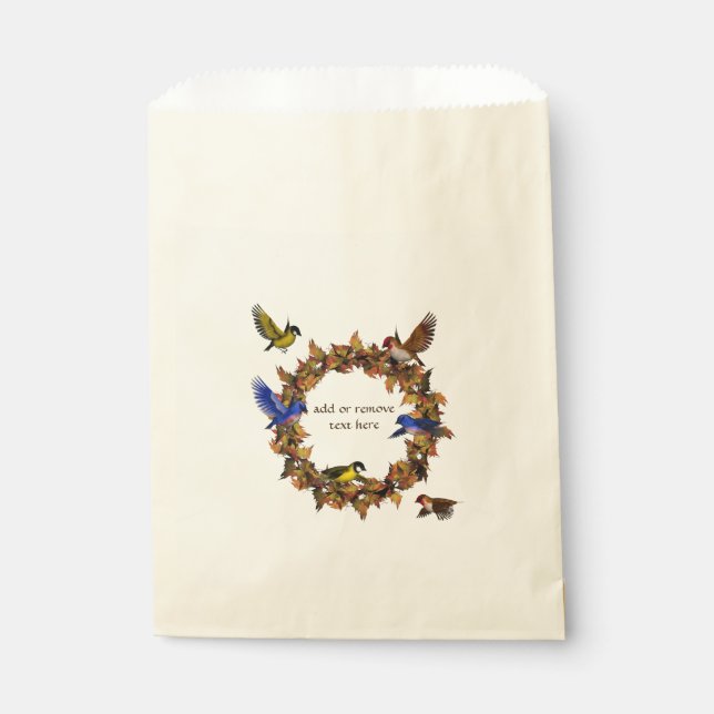 Herbstvögel Geschenktütchen (Vorderseite)