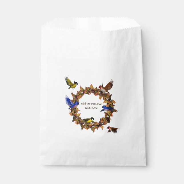 Herbstvögel Geschenktütchen (Vorderseite)
